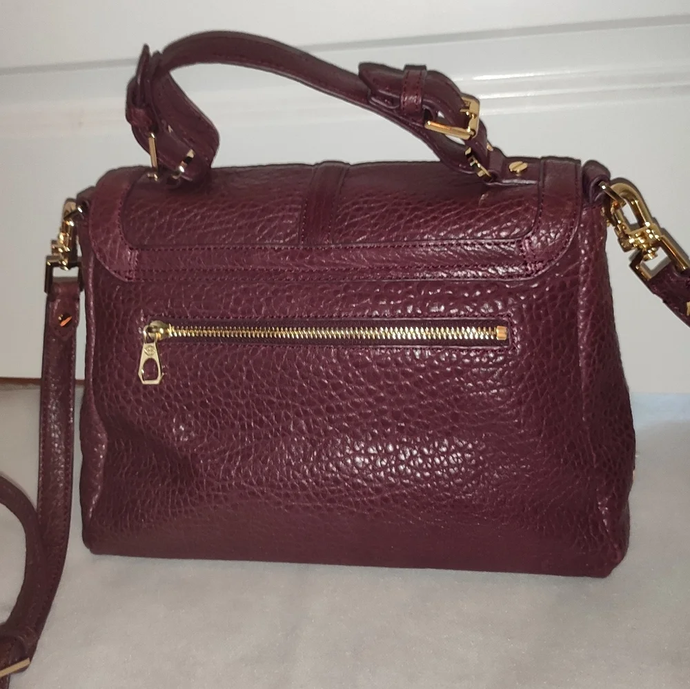 Tory Burch 797 Plum Leather Satchel